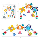 Baby Stroller Car Seat Toys,Adjustable Crib Mobile Activity Arch Toys with Sound Toy and Baby Hanging Toys,Sensory Play Travel Bouncer Bassinet Toy for Toddler Boy Girl 0 3 6 9 12 24 Month by TinyTreasures Baby Boutique
