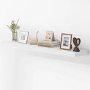 48 Inches Floating Shelves for Wall, 9.3" Deep Long Floating Shelves Set of 1, Large Display & Storage Shelf, Wall Shelf for Bathroom Bedroom Living Room Kitchen Office, White by CozyNest Decor