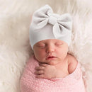 BQUBO Newborn Baby Hats Mittens Set Hospital Hat Beanie Infant Bow Hats Baby Gloves No Scratch Mittens for 0-6 Months by TinyTreasures Baby Boutique