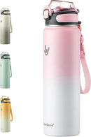 Enerbone 32 oz Insulated Water Bottle, Stainless Steel Bottle with Carrying Strap, Double-Wall Vacuum Insulation Design, Leakproof Sports Bottle with Straw, Keep Drinks Cold or Hot for Hours by CozyNest Decor
