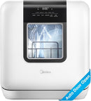 Midea MDC17P2DWW Countertop Dishwasher Portable with 6L(1.59G) Built-in Water Tank, 5+2 Programs, Auto Door Open, Dual Drying System, Energy-Saving and Odor Removal, for Apartments, Dorms& RVs, White by TinyTreasures Baby Boutique