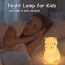 Night Light for Kids, Cute Night Lamp Bedroom Cow Nightlight for Baby Girl Boy Teem, Battery Powered Silicone Animal Night Lamp Christmas Birthday Gifts by TinyTreasures Baby Boutique