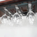 Wine Glass Rack - Under Cabinet Stemware Wine Glass Holder Glasses Storage Hanger Metal Hanging Organizer for Bar Kitchen 3 Rows Black by CozyNest Decor