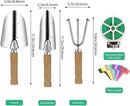 LeMotech Garden Tool Set, 3Pcs Stainless Steel Heavy Duty Gardening Kit Including Trowel Transplanter Cultivator Gardening Hand Tools with Beech Handle, Planting Tool for Women Men by GreenHaven Gardens