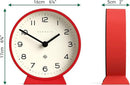 NEWGATE® M Mantel Echo Desk Clock | Modern Round Design | Red | Easy to Read Numbers | Contemporary Style for Desk, Table, Shelf or Bedside by CozyNest Decor