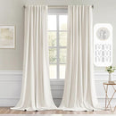 MIULEE Ivory Back Tab Blackout Curtains 102 Inch Long 2 Panels Set for Bedroom, Rod Pocket/Pinch Pleated Thermal Insulated Living Room Darkening Light Blocking Floor to Ceiling Drapes by TinyTreasures Baby Boutique