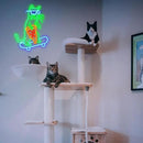 Skateboard Cat Neon Sign LED Cool Glasses Cat Neon Light for Wall Decor Pizza Neon Light Sign Dimmable USB Cat Pizza Light Up Sign for Bedroom Pizza Restaurant Pet Shop Gift (16.7 "*12.2 ") by CozyNest Decor