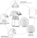 Manual Breast Pump - Automatic Double Electric Breast Pump Extractor De Leche Manual 3 Modes, 9 Levels，White by TinyTreasures Baby Boutique