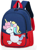 12 inch Kids Small Toddler Preschool Travel Backpack Cool Cute Cartoon Daypack (Little Red Unicorn) by TinyTreasures Baby Boutique