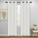 Easy-Going Blackout Curtains for Bedroom, Solid Thermal Insulated Grommet and Noise Reduction Window Drapes, Room Darkening Curtains for Living Room, 2 Panels (34x72 in, Ivory) by CozyNest Decor