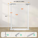 40.5" Extra Tall Baby Gate for Stairs No Drill, 29.6"-32.5" Narrow Wide Dog Gate Indoor, Pressure Mounted Safety Child Gate, Cat Doggie Pet Gate for House Doorways Walk Through, White by TinyTreasures Baby Boutique