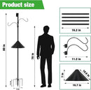 ERYTLLY Bird House Pole 80 Inch Bird Feeder Pole with Squirrel Baffle and 2 Hooks - Heavy Duty Bluebird Feeder Support Rod Stand Set for Outside, Yard, Garden by GreenHaven Gardens