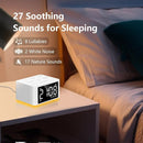【3 in 1】 Sound Machine Dual Alarm Clock Night Light White Noise Machine 27 Sleeping Sounds for Adults Kids Precise 32 Level Volume Sleep Timer Memory Function Digital Clock with 30 Wake Up Sounds by TinyTreasures Baby Boutique