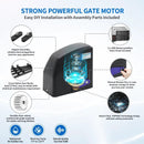 TOPENS DKR500ST Solar Sliding Gate Opener Rack Drive Automatic Gate Motor for Heavy Driveway Slide Gates Up to 1300 Pounds, Electric Gate Operator Battery Powered with Solar Panel Remote Control Kit by GreenHaven Gardens