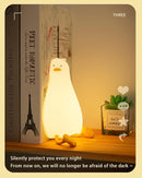 ATSUI Duck Night Light, LED Squishy Novelty Animal Night Lamp, Food Grade Silicone, 3 Level Dimmable Rechargeable Nursery Nightlight for Breastfeeding Toddler Baby Kids by TinyTreasures Baby Boutique