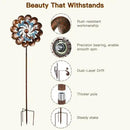 Wind Spinner Outdoor Garden Decor, Wind Spinners for Yard and Garden, 84 inch Copper Wind Sculptures & Spinners, Windmill for Yard Decorations - Larger Spinners by CozyNest Decor