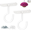 Ceiling Hooks for Hanging Plants 2.5in 2Pack Metal Plant Bracket Iron Wall Mount Lanterns Hangers for Hanging Bird Feeders, Lanterns, Wind Chimes, Planters, Outdoor Decoration Hooks by GreenHaven Gardens