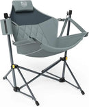 TIMBER RIDGE Hammock Camping Chair with Adjustable Backrest, Heavy Duty Folding Hammock Chair Supports 300lbs, Portable Hammock Chair for Camping, Travelling and Patio, Grey by GreenHaven Gardens
