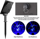 T-SUNUS 2 Pack Solar Landscape Spotlights Blue, Solar Garden Spot Light IP65 Waterproof 9.8ft Cable, 2000mAh Separated Solar Panel, Auto On/Off for Garden Driveway Pathway Pool Area by GreenHaven Gardens
