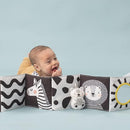Taf Toys Newborn Soft Activity Book Black & White High Contrast Baby Book Infant Sensory Toys Tummy Time Soft Cloth Books for Babies Textured Fabric Crinkling Shapes Patterns 0-12 Months Newborn Toys by TinyTreasures Baby Boutique
