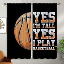 Basketball Blackout Curtains for Boy Girl Room Darkening Decor,Sport Theme Motto Dark Background Bedroom Living Room Home Rod Pocket Thermal Insulated Window Curtain/Drapes Panel,84x63 Inch… by TinyTreasures Baby Boutique