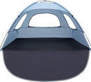 WhiteFang Beach Tent Anti-UV Portable Sun Shade Shelter for 3/4/6/8 Person, Extendable Floor with 3 Ventilating Mesh Windows Plus Carrying Bag, Stakes and Guy Lines by TinyTreasures Baby Boutique
