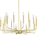Modern Gold Farmhouse Chandeliers, 16-Light Industrial Metal Chandelier Lighting, Classic Candle Hanging Pendant Light Fixtures for Kitchen Island, Living Room, Dining Room, Stair by CozyNest Decor