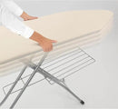 Brabantia Size C Ironing Board (49 x 18in) 7 Height Options, Solid Steam Iron Rest Holder & Linen Rack & Cord Holder (Ecru) Non-Slip Feet, Anti-Collapse Child Locks by CozyNest Decor