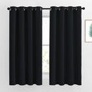NICETOWN Blackout Curtains 63 inch Length 2 Panels Burg - Easy Care Solid Thermal Curtains Grommet Blackout Window Treatments for Bedroom/Kids Room (W52 x L63, Black) by TinyTreasures Baby Boutique