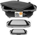 Drip EZ Collapsible BBQ Prep Tubs 3-Piece Set- For Meal Prep Marinating Food Storage - Includes Cutting Board & Lid - (1) JR + (1) OG + (1) XL - Black by GreenHaven Gardens