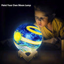 HOLA Paint Your Own Moon Lamp Kit, 2025 Update USB Rechargeable Remote Control, DIY Arts Supplies and Crafts Kit, Ages 6 7 8 9 10 11 12 13 Year Old Girls Boys Kids Birthday Gifts by TinyTreasures Baby Boutique