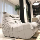 Modern Living Room Chair, Big Bean Bag Adult Floor Sofa, Togo Recliner Memory Foam Lazy Couch Suitable Balcony for Fireside Chair (Apricot Color) by CozyNest Decor