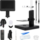 JL246P 3 Lens 7'' LCD Digital Microscope 1000X, Biological Microscope with Prepared Slides for Adults and Kids,12MP for Coin Microscope Full Coin View, 32G Card, Multiple Lights by TinyTreasures Baby Boutique