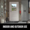 GORILLA GRIP 100% Waterproof All-Season WeatherMax Doormat, US Designed Natural Rubber, Stain and Fade Resistant, Low Profile Indoor Outdoor Door Mats, Easy Clean Patio Mat, 17x29, Graphite Skiing by CozyNest Decor