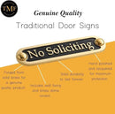 No Soliciting Brass Door Sign. Traditional Style Home Décor Wall Plaque Handmade By The Metal Foundry UK. by CozyNest Decor