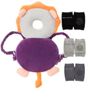 Feidoog Baby Head Protector Cushion Backpack with 3 Baby Knee Pads for Walking & Crawling,Purple Devil by TinyTreasures Baby Boutique