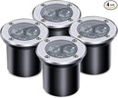 4 Pack 3w 12v Low Voltage In-ground Lights LED Landscape Light Waterproof IP67 Pathway Lights Outdoor spotlights Trees Flags for Garden,Yard,Tree (Warm White) by GreenHaven Gardens