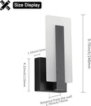 Joosenhouse Modern LED Wall Sconces Up and Down Wall Mount Light Black 3000K Warm White Wall Lights Set of 2, Indoor Wall Lighting for Hallways, Bedrooms, Hallways, Living Room Indoor Wall Lights by CozyNest Decor
