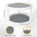 Lazy Susan Organizer, 2 Tier Non Skid Spice Rack Turntable,360 Degree Rotating Seasoning Organizer, 10-Inch Spinning Organizer for Pantry Cabinet, Kitchen, Countertop, Vanity Display Stand by CozyNest Decor