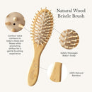 Kyte BABY Bamboo 3-Piece Brush Set - 1 Goat Hair Brush, 1 Wooden Bristle Brush and 1 Bamboo Comb by TinyTreasures Baby Boutique