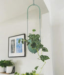 Metal Hanging Planter for Indoor Outdoor Plants Modern Wall and Ceiling Hanging Plant Holder Boho Flower Pot Hanger for Vines Succulents Ferns Room Decor(Green) by GreenHaven Gardens