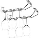 10.8 Inch Wine Glass Rack, Under Cabinet Wine Glass Holder, Wine Glass Hangers Under Shelf, Chrome Finish Stemware Rack, Hanging Stemware Holder for Cabinet Kitchen Bar, Set of 2 by CozyNest Decor