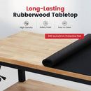 Workbench with Double Layers 48 x 20 Inch Heavy Duty Rubberwood Tabletop Work Table for Garage Adjustable Height Work Bench with Power Outlets Pegboard Pad for Woodworking Shop, Home, Office by GreenHaven Gardens