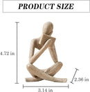 Bookshelf Decor Thinker Statue - Abstract Style Thinker Sculptures Modern Aesthetic Figurine Decoration Statues for Home Decor-Right Thinking-Sandstone by CozyNest Decor
