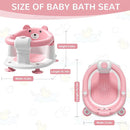 Baby Bath Seat for Babies 6 Months & up, Non-Slip Toddler Bath Seats for Babies Sitting Up, Safe Infant & Newborn Bathtub Chair with 4 Suction Cups & Soft Cushion for Shower,Pink by TinyTreasures Baby Boutique