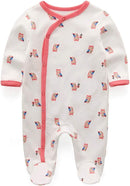 Kiddiezoom Baby and Toddler Boys'Snug Fit Footed One-Piece Romper Jumpsuit Cotton Cotton Footed Outfit by TinyTreasures Baby Boutique
