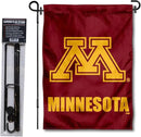 College Flags & Banners Co. Minnesota Gophers Garden Flag with Pole Stand Holder by GreenHaven Gardens