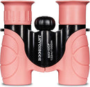 Pink Binoculars for Kids Ages 4-12, Durable & Lightweight Outdoor Telescope for Girls, Educational STEM Toy with Clear Vision, Adjustable Focus, Carry Bag (Perfect for Bird Watching, Camping, Travel) by TinyTreasures Baby Boutique