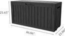80 Gallon Outdoor Storage Box with Wheels, Waterproof Lockable Resin Deck Box Patio Storage Bin for Pool Accessories Cushion Furniture, Garden Tools, UV-Resistant Outside Delivery Black by GreenHaven Gardens