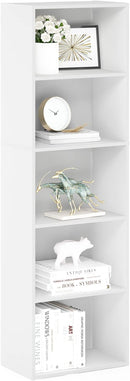 Furinno Luder Bookcase / Book / Storage , 5-Tier, White by TinyTreasures Baby Boutique